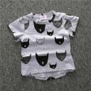 Mädchen-T-Shirt mit Cartoon-Katzen J1904 6