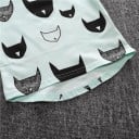 Mädchen-T-Shirt mit Cartoon-Katzen J1904 8