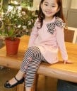 Camiseta niña con lazo y leggings L1228 4