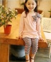 Camiseta niña con lazo y leggings L1228 6