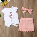 Camiseta y falda niña flamencos L1513 5