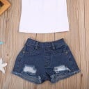 Camiseta niña rosas y short 5