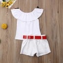 Camiseta niña rosas y short L1116 3