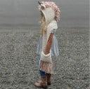 Wintermütze für Mädchen mit Schal im Einhorn-Stil J1291 3