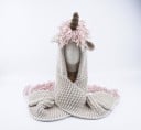Wintermütze für Mädchen mit Schal im Einhorn-Stil J1291 7
