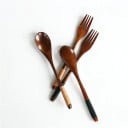 Cuchara y tenedor de madera - 2 uds. 4