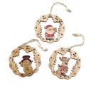 Décorations de Noël en bois 3 pcs 3