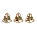 Décorations de Noël en bois 3 pcs 6