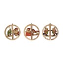 Décorations de Noël en bois 3 pcs 9