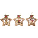Décorations de Noël en bois 3 pcs 14