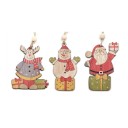 Décorations de Noël en bois 3 pcs 16