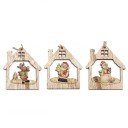 Décorations de Noël en bois 3 pcs 18