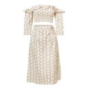 Vestido de dos piezas con flores. 1