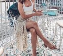 Vestido de dos piezas con flores. 5