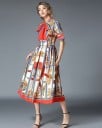 Vestido elegante de mujer con mangas cortas. 2
