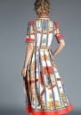 Vestido elegante de mujer con mangas cortas. 3