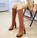 Eleganta stövlar med blockklack J1919 7