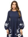 Plus size blommig klänning A1 5
