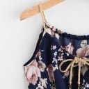 Rochie cu flori albastru închis 4
