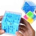 3D bludisko v priehľadnej kocke Hlavolam s guľôčkou ovládanou otáčaním a nakláňaním Kapsová veľkosť 5,2 x 5,2 cm Plast ABS 5