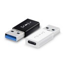 Adapter USB 3.0 till USB-C för anslutning av USB-C-kabel till bärbar dator eller laddare med USB-port Överföring upp till 5 Gbps Kompakt storlek 3