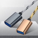 Adapter USB-C och Micro USB till USB 3.0 för att ansluta flashminne och andra USB-enheter till telefon Flätad kabel Längd 17 cm Aluminiumlegering 5