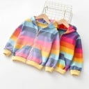 Sudadera con cremallera de colores para niñas 3