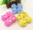 Zapatillas de algodón para niñas con flores 4