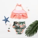 Bikini de niña con top con volantes 2