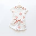 Conjunto de verano infantil con estampado: top y pantalón corto 2