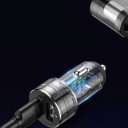 Bil-laddare 2x USB med fördelare för cigarettuttag för flera enheter samtidigt Ingång 12 till 24 V Utgång 5 V 3,1 A Aluminiumlegering och plast 4