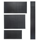 Baravtappningsmatta för tvättade glas Halkfri svart matta av flexibelt PVC med täta utstickare för vattenavrinning 9