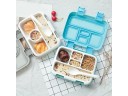 Bento låda för mat med fack och avtagbar insats Lämplig för mikrovågsugn Plast med klämlock 20,6 x 16 x 5,8 cm 7