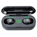 Trådlösa in-ear hörlurar med mikrofon Bluetooth 5.0 Laddningsbox 2000 mAh med skärm Musik- och samtalskontroll Stöd för röstassistent 3