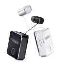 Bluetooth 5.0 handsfree hörlur med mikrofon och klämma Styrning av samtal och musik Räckvidd 10 m Batteritid 10 timmar Mått 3,6 x 3,6 x 1,2 cm 5