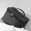 Resekosmetisk väska i form av en liten resväska med handtag För kosmetika och toalettartiklar Dragkedja med två löpare Oxfordtyg 14 x 16 x 24 4