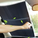Plisserad solskydd för bil Fällbart solskydd för ruta med list och sugkoppar Silver- och mörk sida Lätt att fälla ihop 3