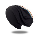 Mössa med regnbågsrand för män och kvinnor En enfärgad lös mössa av bomull och polyester För vår och höst Huvudomfång 54 till 59 cm 8