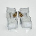 Ventilkåpor i form av spader-symbolen 4 st Dekorativa kåpor av ABS-plast och koppar med kornig yta Mått 2,4 x 2 cm Dekoration för hjul 4