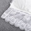 Dam bralette-bh med band Lämplig även som sommartopp Spetsband Avtagbara inlägg Universell storlek Byst 60 till 74 cm 8