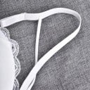 Dam bralette-bh med band Lämplig även som sommartopp Spetsband Avtagbara inlägg Universell storlek Byst 60 till 74 cm 10