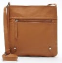 Dam crossbody väska med framficka med dragkedja Platt form och lång rem över axeln PU läder och polyester 23 x 25 x 5 cm 6
