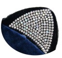 Dam elegant hatt med kattöron Glittrande stenar på öronen Sammetutseende Bomullsmaterial Huvudomfång 56 till 58 cm 14