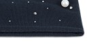 Damsk beanie mössa dekorerad med imitation av pärlor och glittrande stenar Lös passform med mjukt rynk Mjukt garn av polyester 17