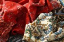 Dam lång volangkjol med ornamentmönster i boho stil Elastisk midja med snörning Volangdetaljer Syntetisk siden och bomull 5