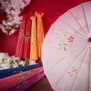 84 cm Női esernyő Japán cseresznyevirág Sakura Stílusos esernyő virágmintával Elegáns védelem az eső ellen divatos kiegészítő 3