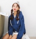 Dam vårjacka anorak i japansk stil med huva Dragkedja på bröstet Känguruficka Elastiska ärmslut och nederkant Bomull, polyester och akryl 7