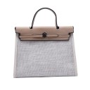 Damsväska över axeln 31 x 25 x 11 cm Linnedstruktur Klaff med metallknapp Kort handtag och lång rem Rymlig form 5