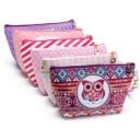 Damkosmetisk väska med ugglemotiv Dragkedjefodral med handledsrem Polyester och bomull 21,5 x 12,5 x 7 cm För handväskan 9