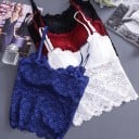 Damspets bralette-bh med förlängt livstycke Justerbara axelband Vågmönstrad kant Polyester och spets Universell storlek 5